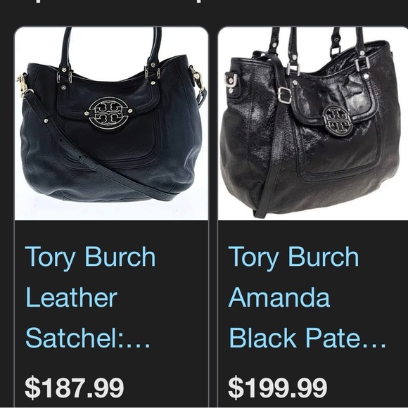 Tory Burch Amanda Black Leather Women's Bag - Picture 2 of 6